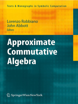 cover image of Approximate Commutative Algebra